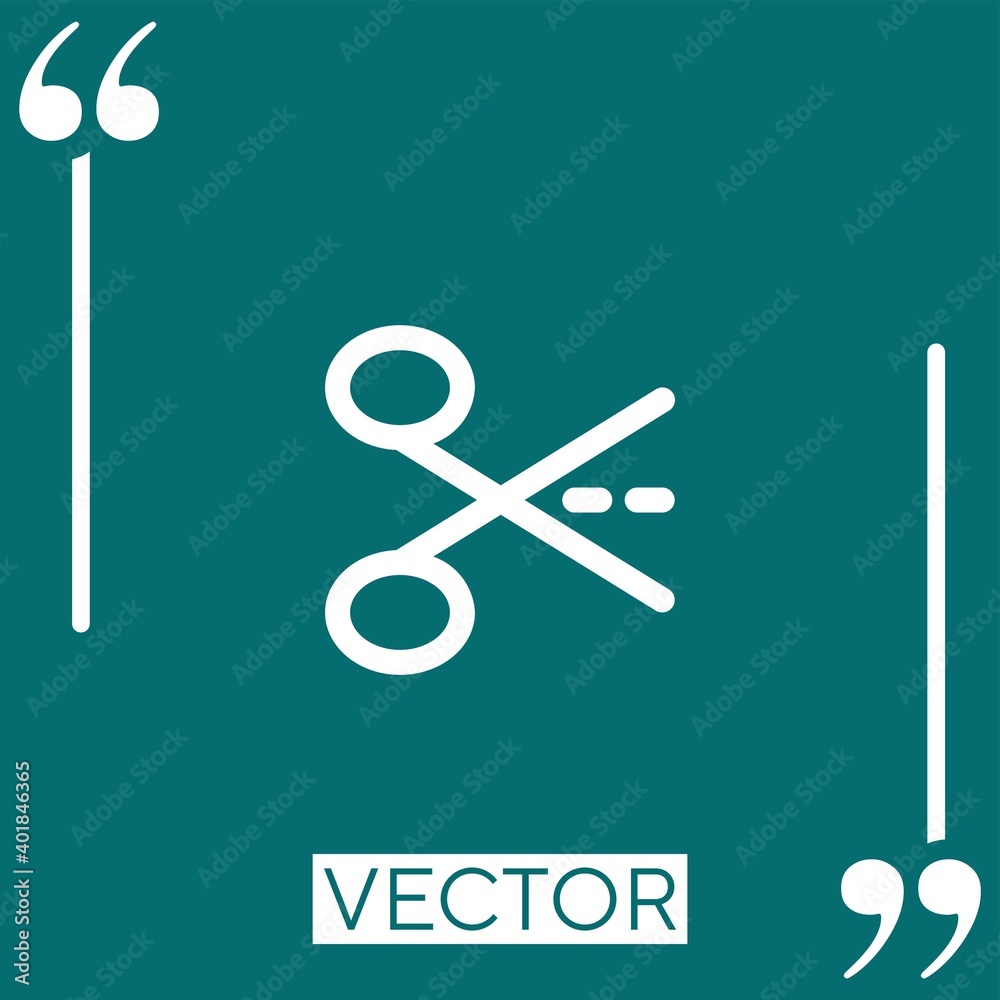 scissors vector icon Linear icon. Editable stroked line scissors vector icon Linear icon. Editable stroked line