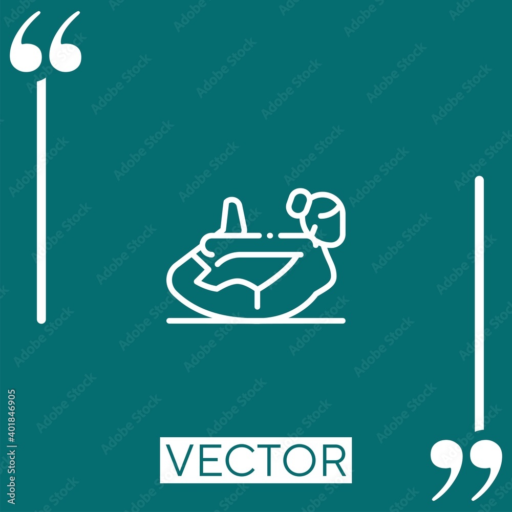 yoga vector icon Linear icon. Editable stroked line