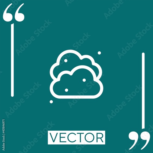 CO  cloud vector icon Linear icon. Editable stroked line