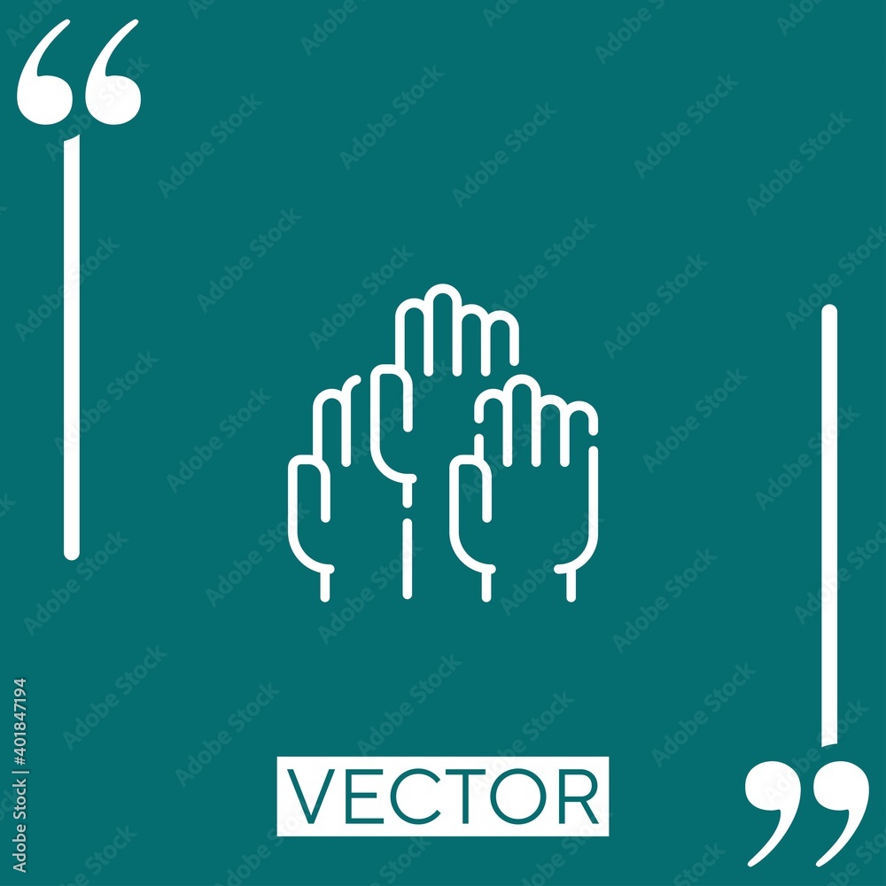 Obraz premium protest vector icon Linear icon. Editable stroked line