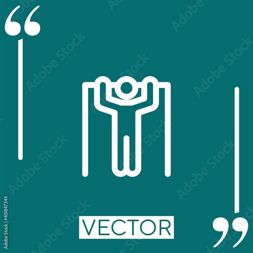 training   vector icon Linear icon. Editable stroked line