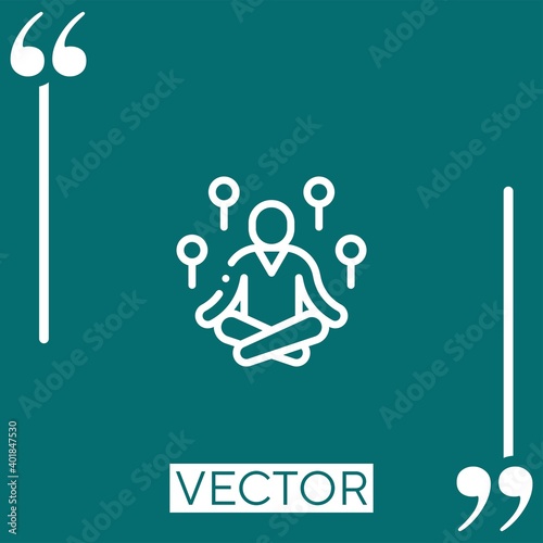 calm vector icon Linear icon. Editable stroked line