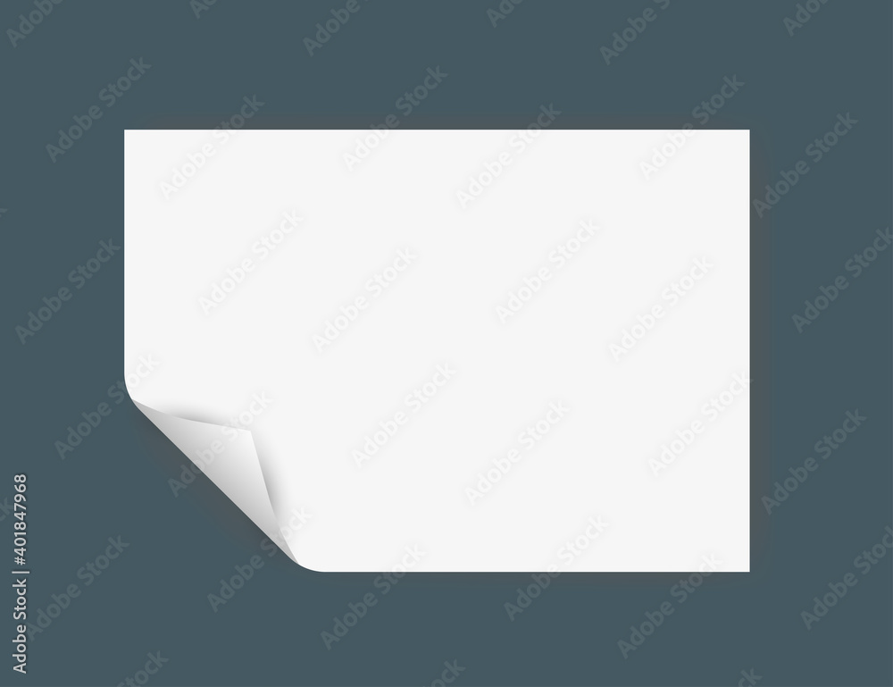 Paper with a curled edge. Vector illustration. Paper with a curled edge. Vector illustration.