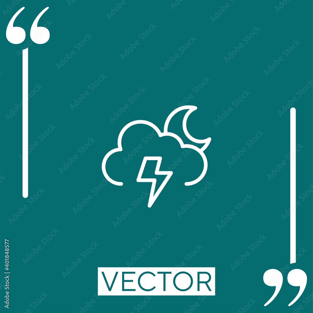 storm vector icon Linear icon. Editable stroked line storm vector icon Linear icon. Editable stroked line
