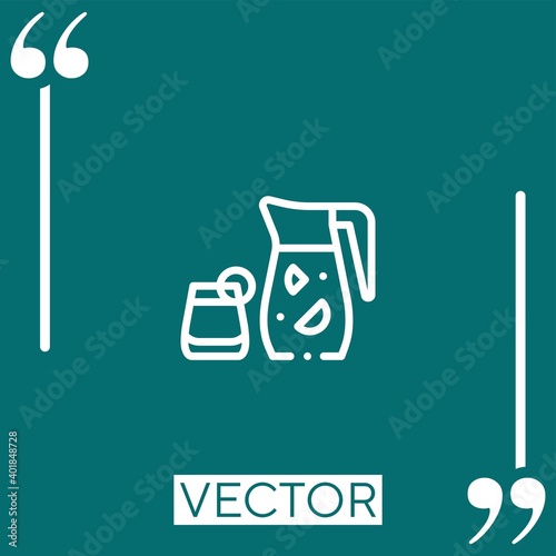 sangria vector icon Linear icon. Editable stroked line