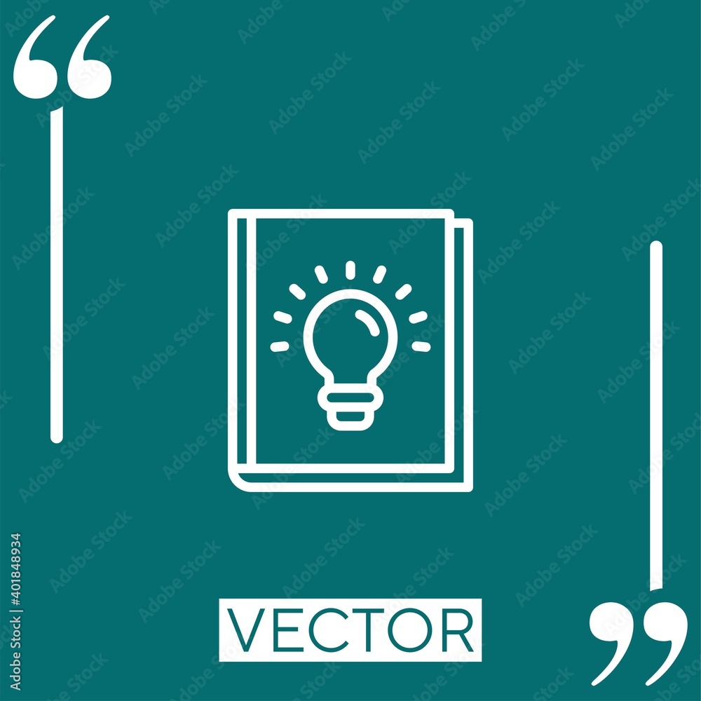 educational book vector icon Linear icon. Editable stroked line educational book vector icon Linear icon. Editable stroked line