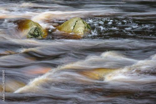 Sumava National Park, mountain river Vydra, Czechia