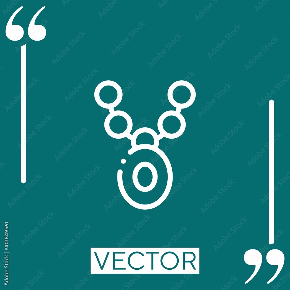 necklace vector icon Linear icon. Editable stroked line necklace vector icon Linear icon. Editable stroked line