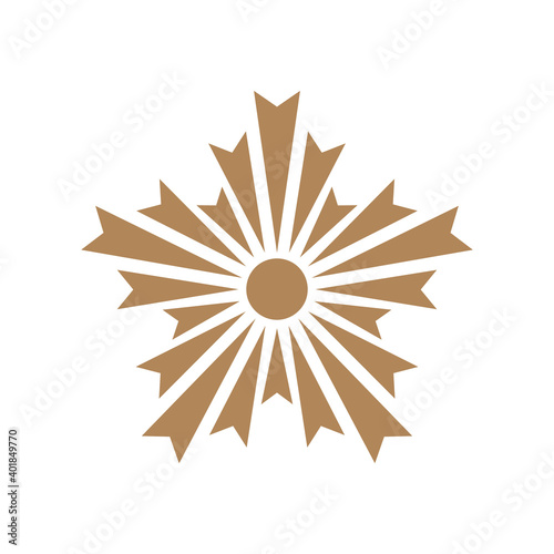 Golden Asahi chapter sign. Japan Police Crest sign