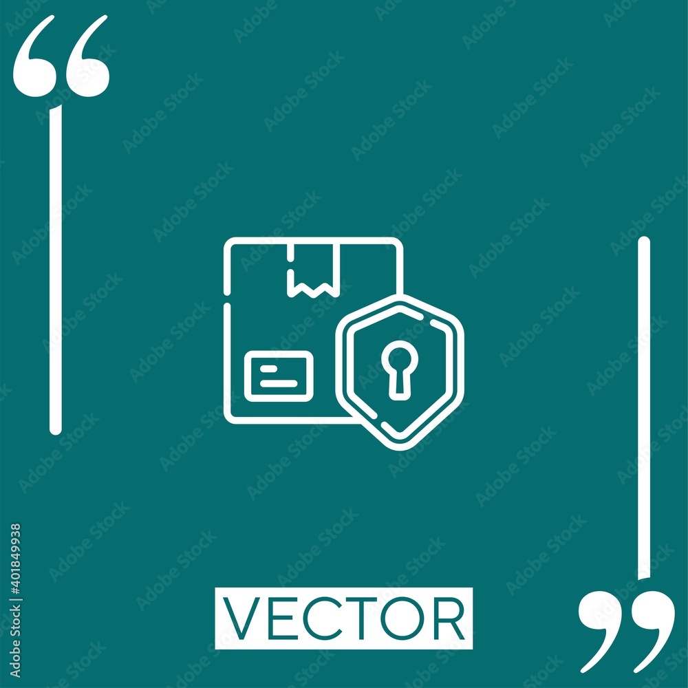 package vector icon Linear icon. Editable stroked line package vector icon Linear icon. Editable stroked line
