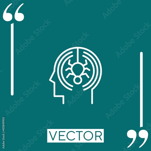 phobia vector icon Linear icon. Editable stroked line
