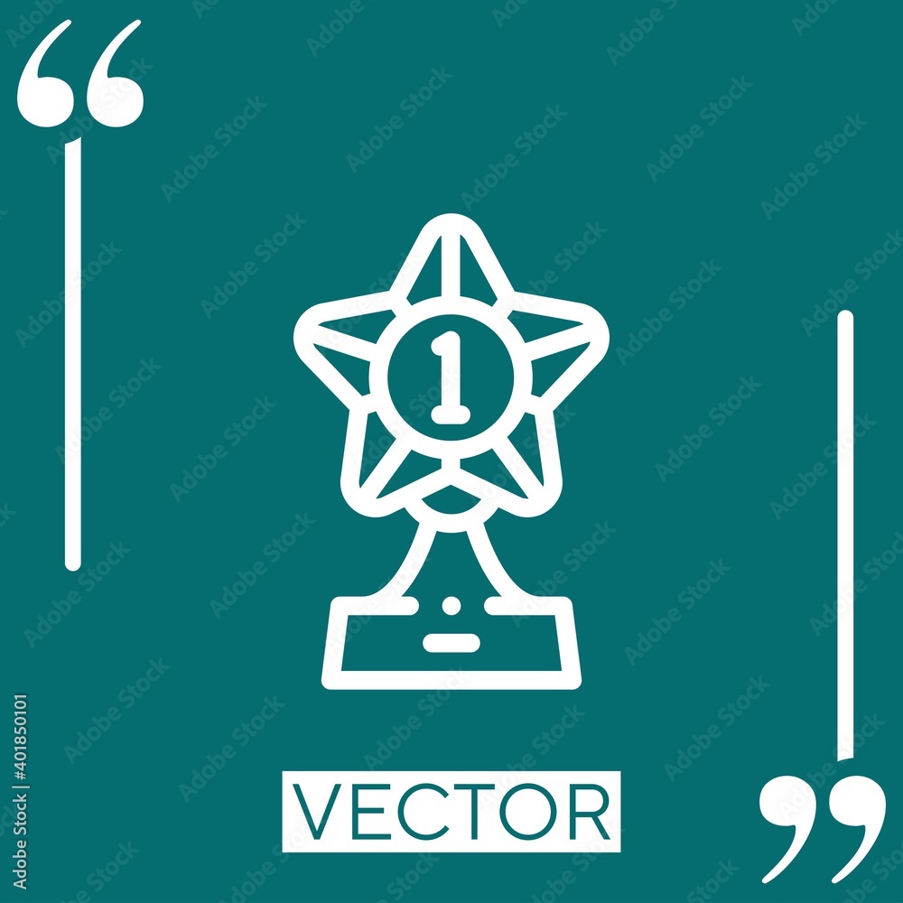 trophy vector icon Linear icon. Editable stroked line trophy vector icon Linear icon. Editable stroked line