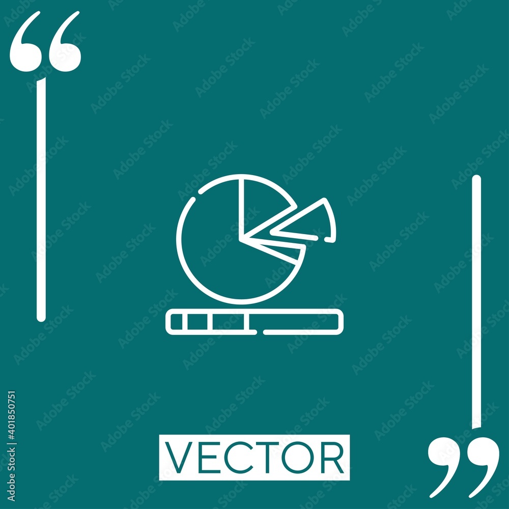 statistics vector icon Linear icon. Editable stroked line statistics vector icon Linear icon. Editable stroked line