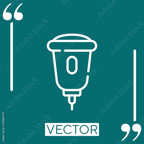 ultrasound machine vector icon Linear icon. Editable stroked line