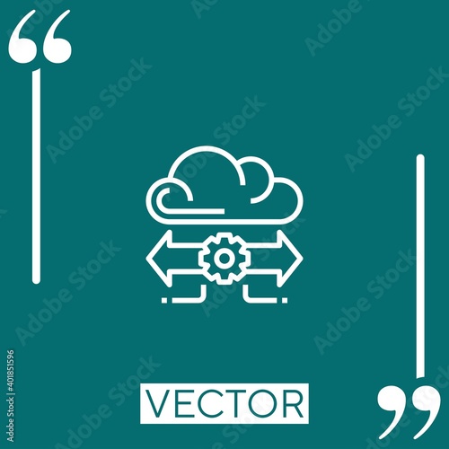 upgrade vector icon Linear icon. Editable stroked line