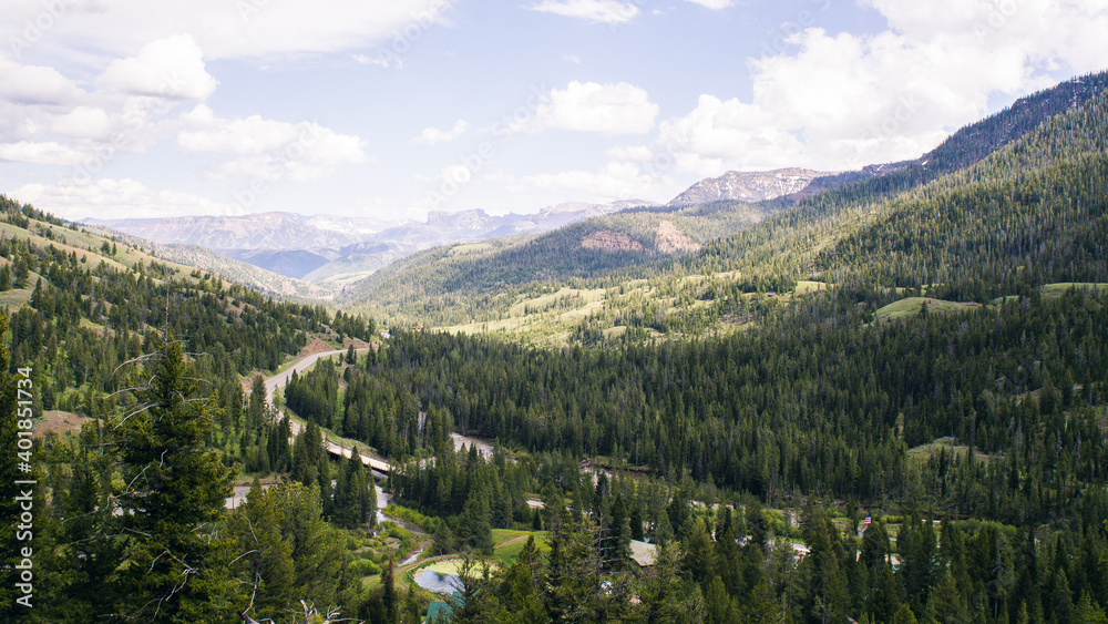 mountain valley in the summer
