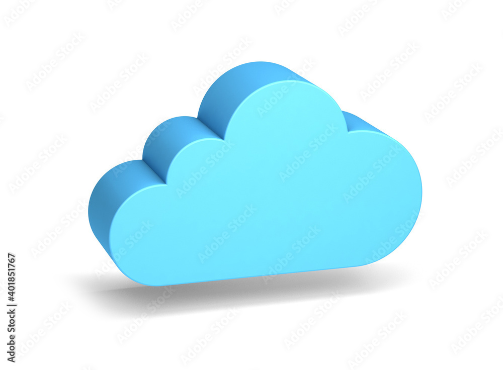 Cloud storage. isolated on white background. 3d render Cloud storage. isolated on white background. 3d render