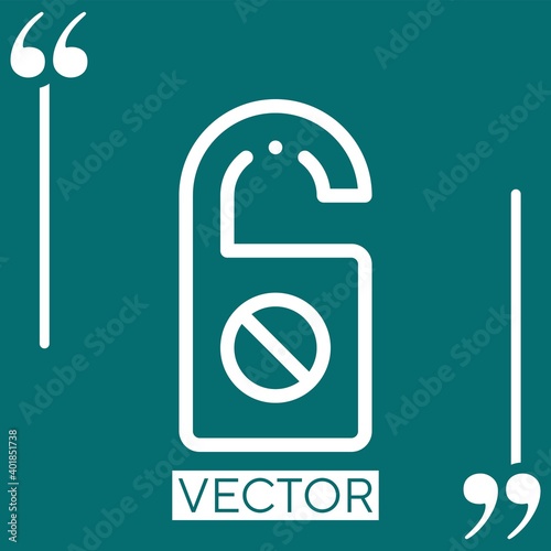 do not disturb sign vector icon Linear icon. Editable stroked line