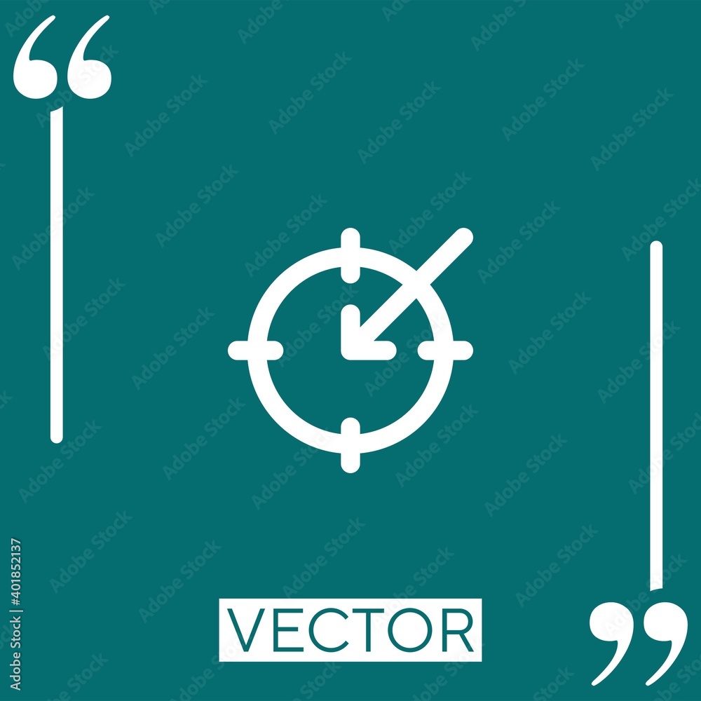 target Linear icon. Editable stroke line target Linear icon. Editable stroke line