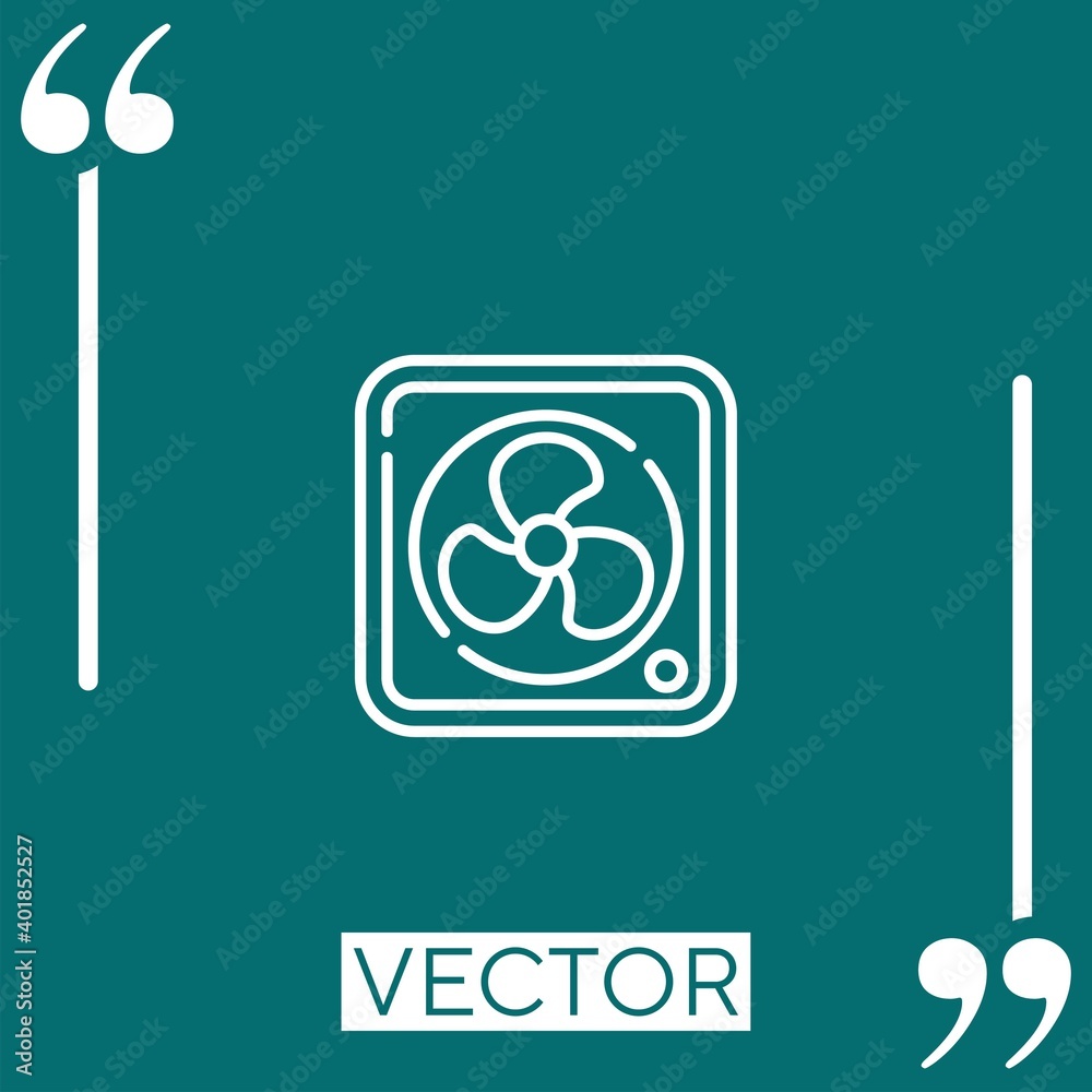 fan vector icon Linear icon. Editable stroked line fan vector icon Linear icon. Editable stroked line