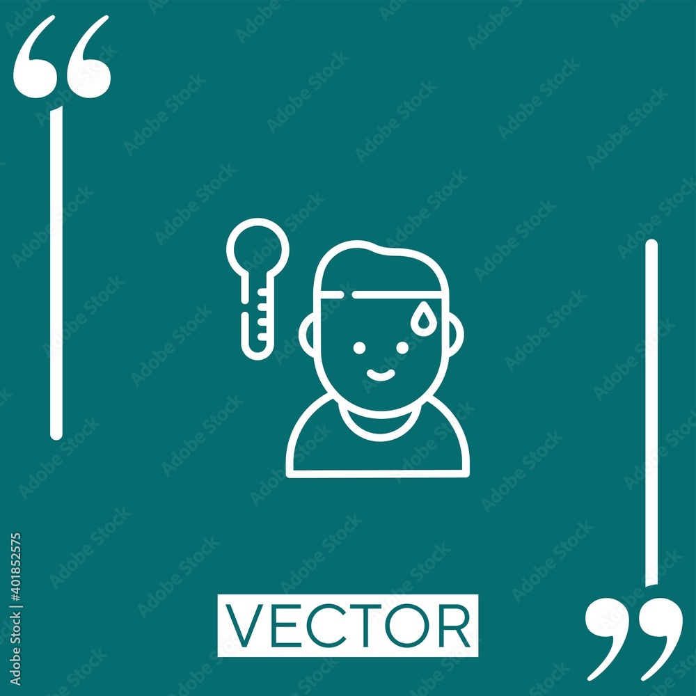 illness vector icon Linear icon. Editable stroked line illness vector icon Linear icon. Editable stroked line