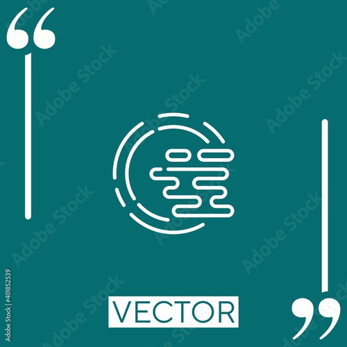 fog vector icon Linear icon. Editable stroked line