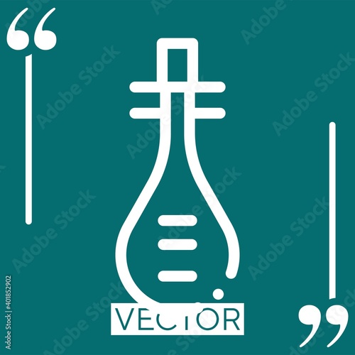 lute vector icon Linear icon. Editable stroked line