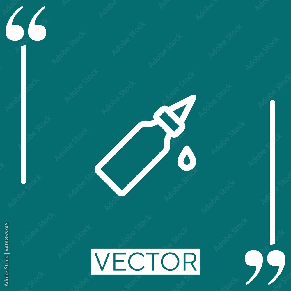 glue Linear icon. Editable stroke line glue Linear icon. Editable stroke line