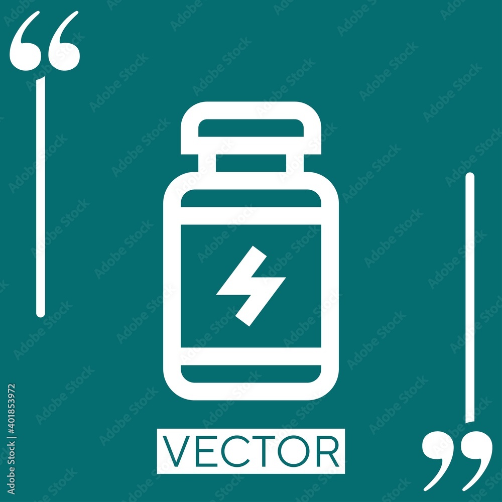 vitamins vector icon Linear icon. Editable stroked line vitamins vector icon Linear icon. Editable stroked line