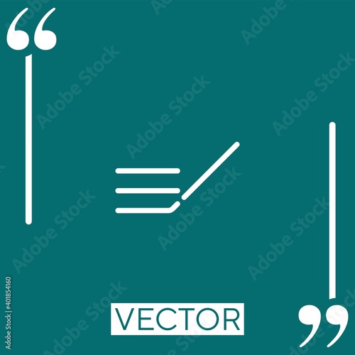 justified text Linear icon. Editable stroke line