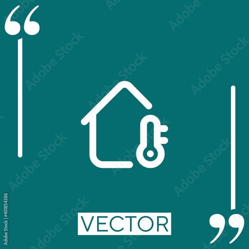 heating Linear icon. Editable stroke line