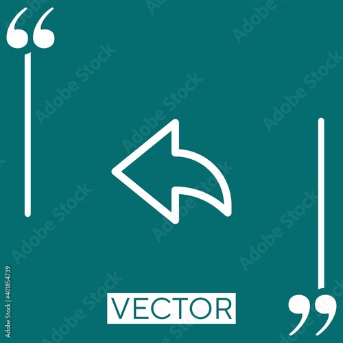 reply Linear icon. Editable stroke line