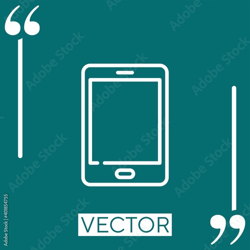 tablet Linear icon. Editable stroke line