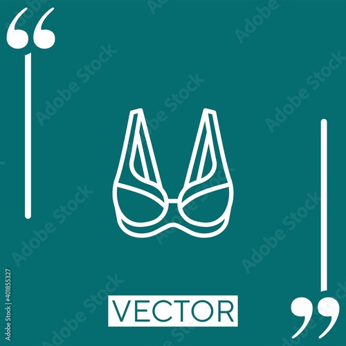 brassiere Linear icon. Editable stroke line