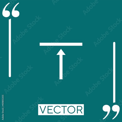 align Linear icon. Editable stroke line