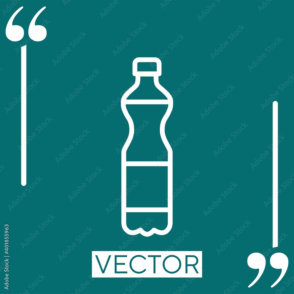 bottle of fanta Linear icon. Editable stroke line