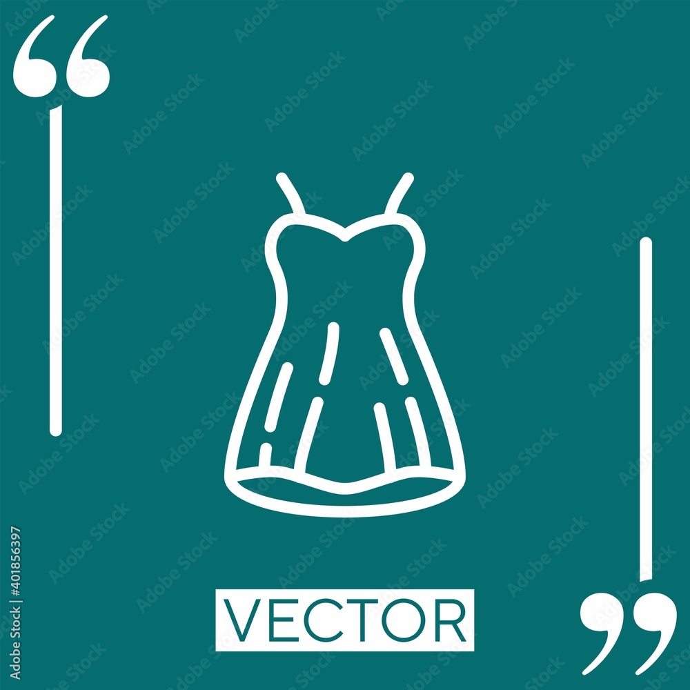 dress Linear icon. Editable stroke line dress Linear icon. Editable stroke line