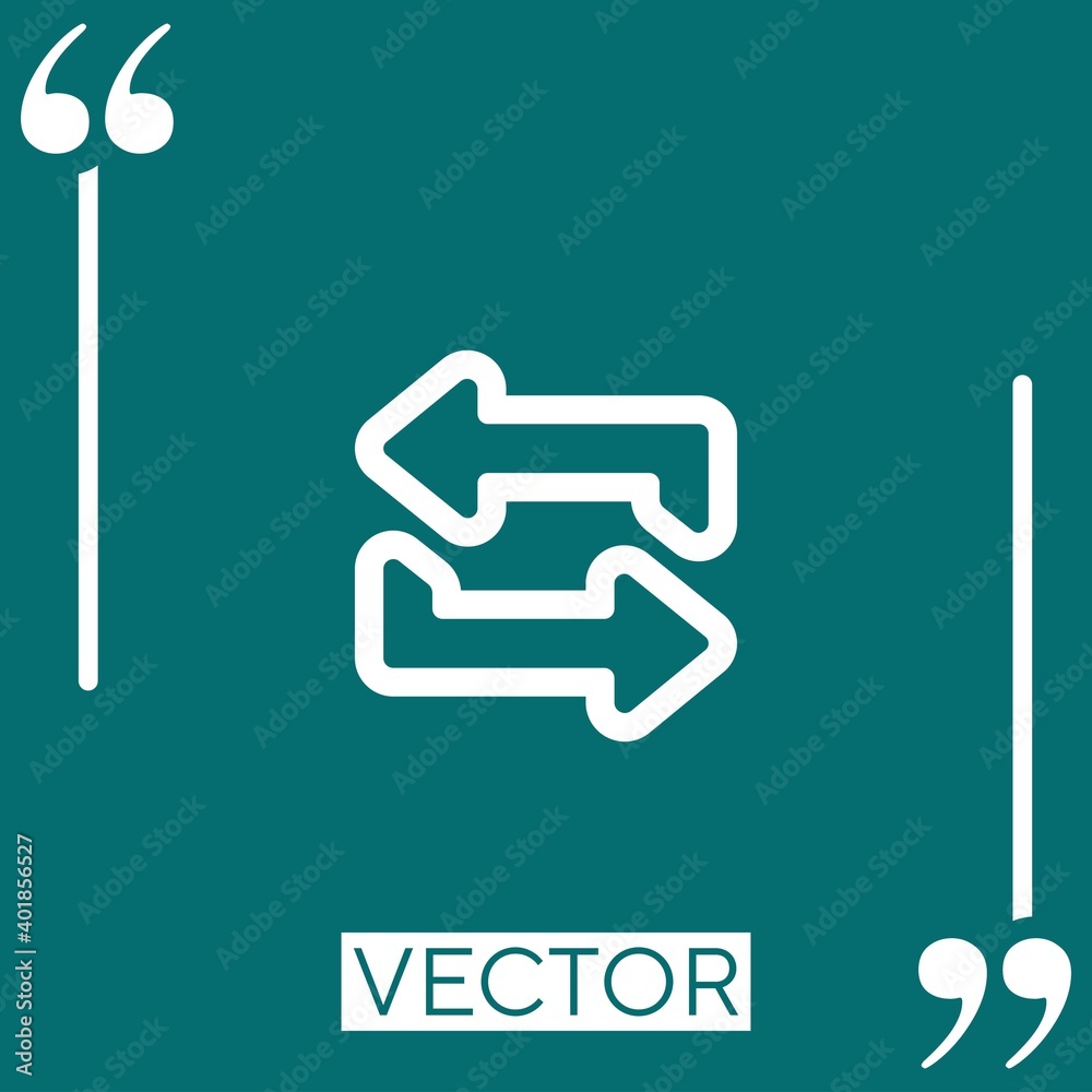 arrows outlined couple Linear icon. Editable stroke line arrows outlined couple Linear icon. Editable stroke line