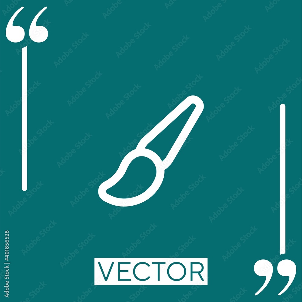 art paint brush outline Linear icon. Editable stroke line art paint brush outline Linear icon. Editable stroke line