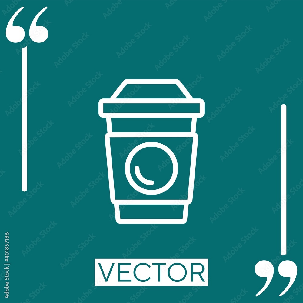 coffee cup Linear icon. Editable stroke line coffee cup Linear icon. Editable stroke line