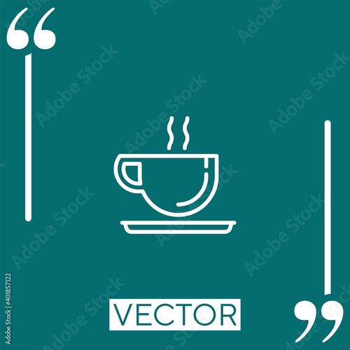 coffee cup vector icon Linear icon. Editable stroked line