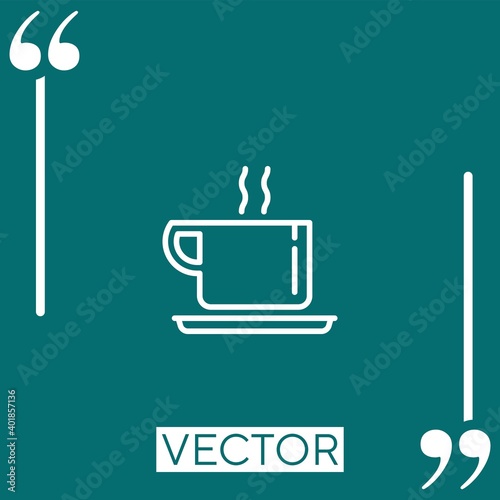 coffee cup   vector icon Linear icon. Editable stroked line