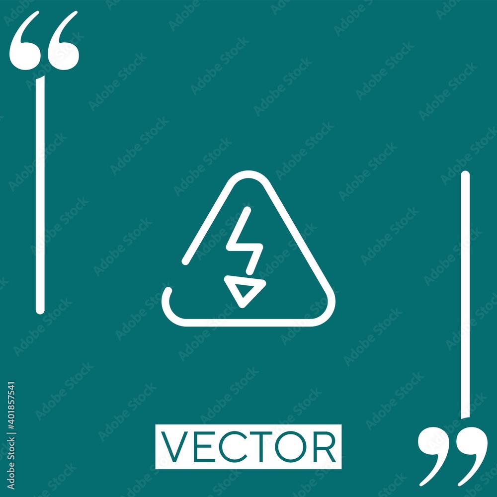 danger vector icon Linear icon. Editable stroked line danger vector icon Linear icon. Editable stroked line