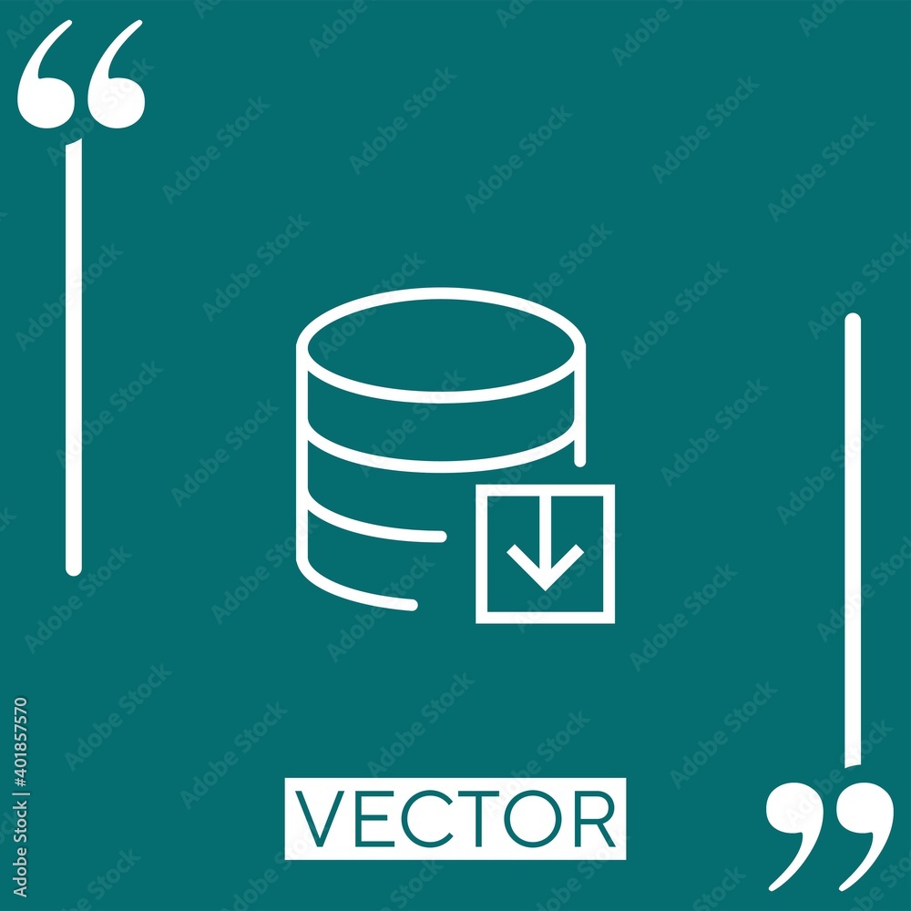 database vector icon Linear icon. Editable stroked line database vector icon Linear icon. Editable stroked line