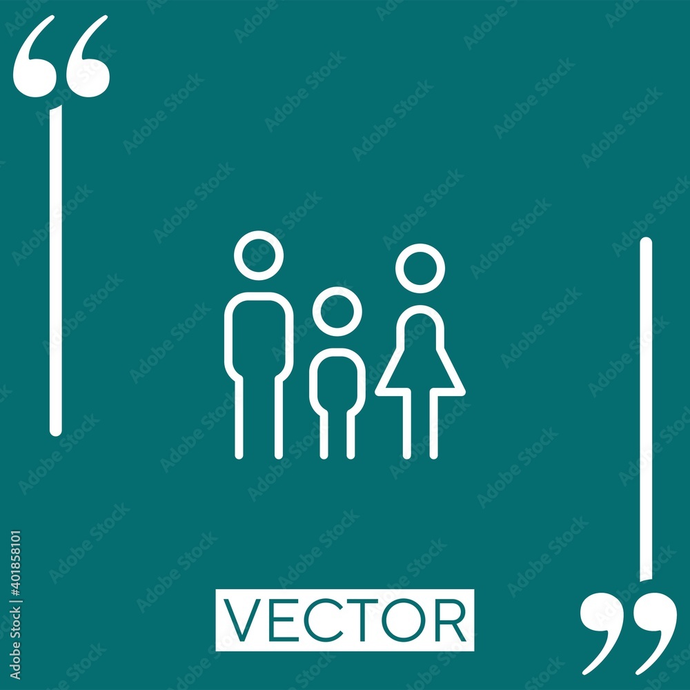 family Linear icon. Editable stroke line family Linear icon. Editable stroke line