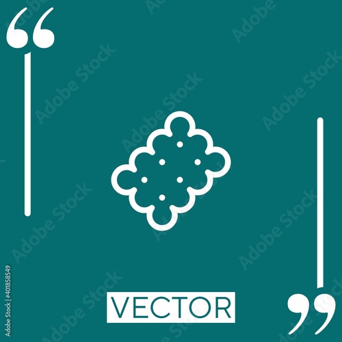inclined biscuit Linear icon. Editable stroke line