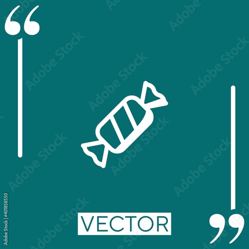 inclined candy Linear icon. Editable stroke line