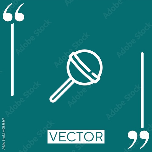 inclined lollipop Linear icon. Editable stroke line