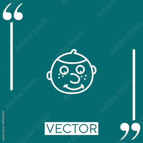 jew vector icon Linear icon. Editable stroke line