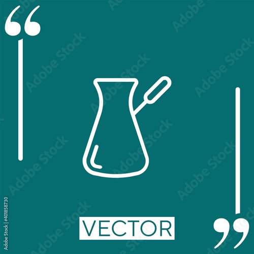 kettle Linear icon. Editable stroke line